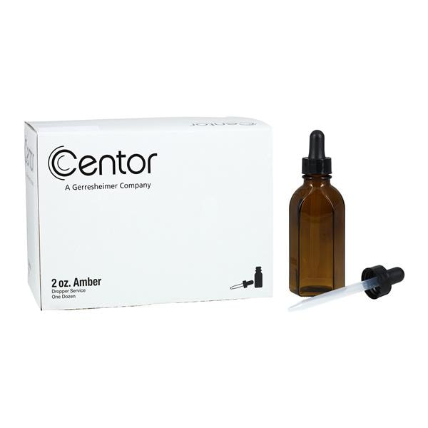 Dropper Bottle Glass 2oz Amber 12/Bx