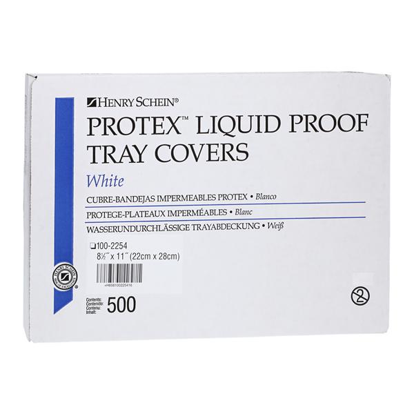Protex Tray Cover 8.5 in x 11 in White Poly Coated Disposable 500/Ca