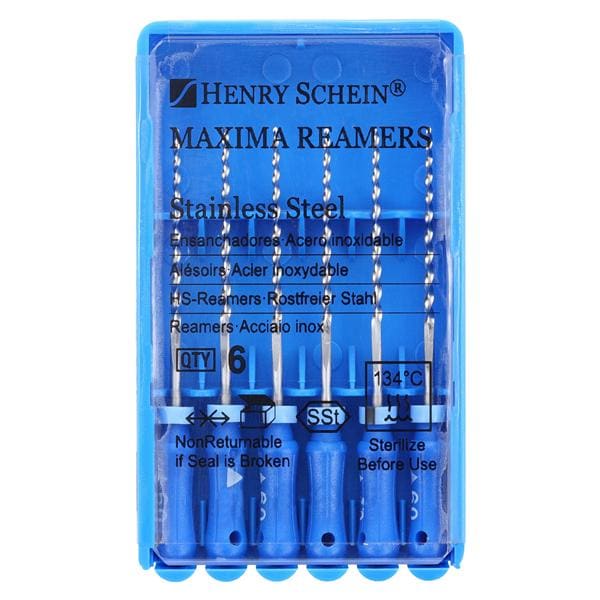 Maxima Hand Reamer 25 mm Size 60 Stainless Steel Blue 6/Bx