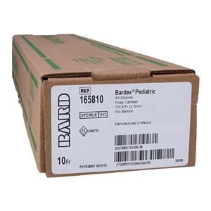 Bardex 2-Way Foley Catheter Short Round Tip Silicone 10Fr 3cc