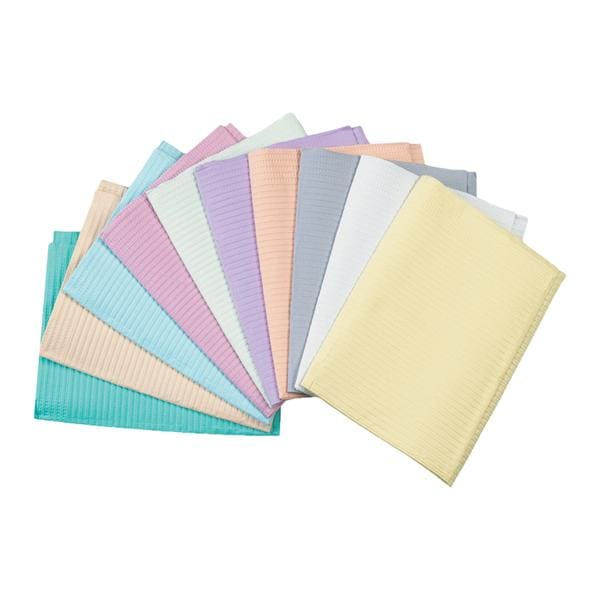 Econoback Patient Towel 2 Ply Tissue / Poly 13 in x 19 in Aqua Disposable 500/Ca