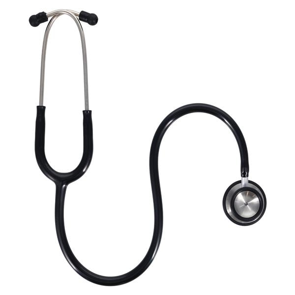 Professional Stethoscope Adult Black Single Lumen Tubing Ea
