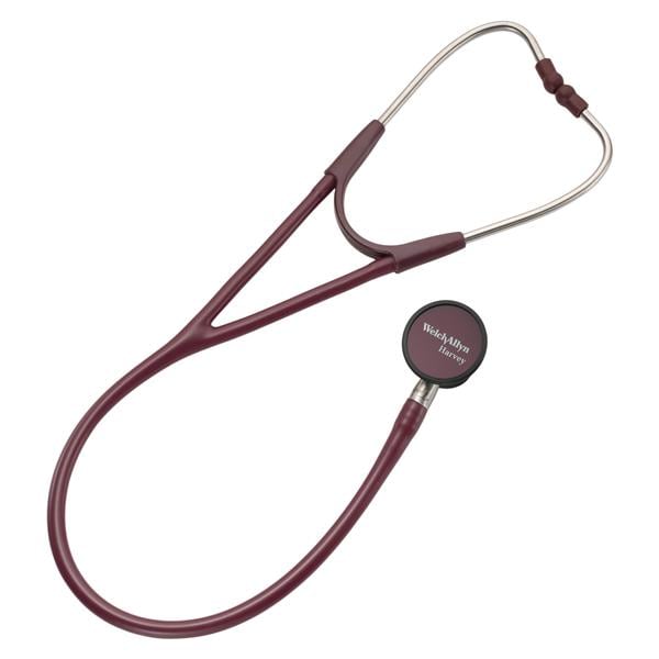 Harvey Elite Cardiology Stethoscope Burgundy Double Lumen Tubing Ea