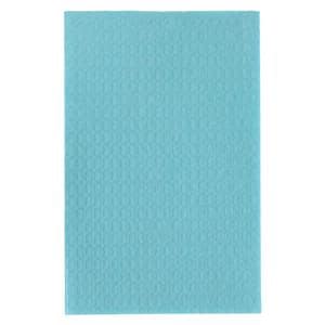 Towel Bib 2 Ply Tissue / Poly Back 13 in x 18 in Blue Disposable 500/Ca