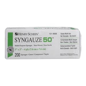 Syngauze 50 Rayon/Polyester Blend Non-Woven Sponge 3x3" 4 Ply Non-Sterile Sq LF