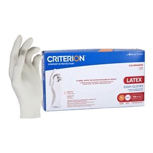 Criterion Latex Exam Gloves X-Large Standard White Non-Sterile