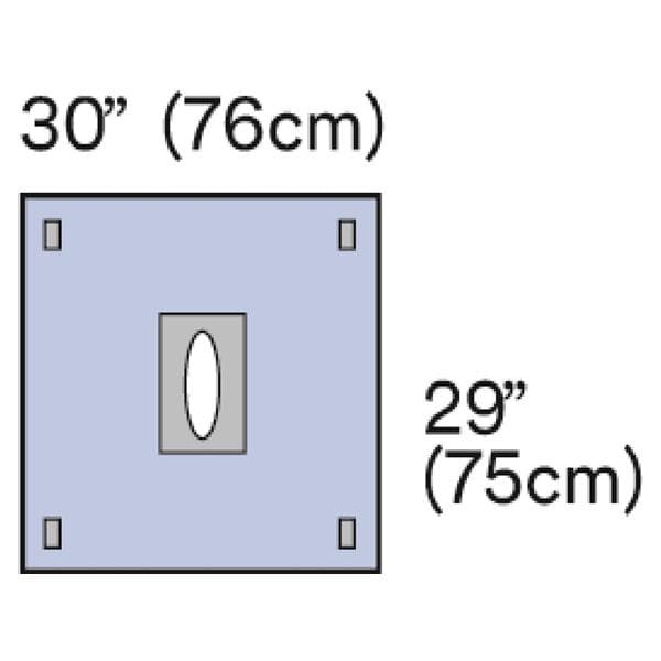 Steri-Drape 29x29" Sterile Surgical Drape Fenestrated