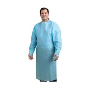 Maxi-Gard Isolation Gown 100% Polyethylene Regular Blue 15/Bx