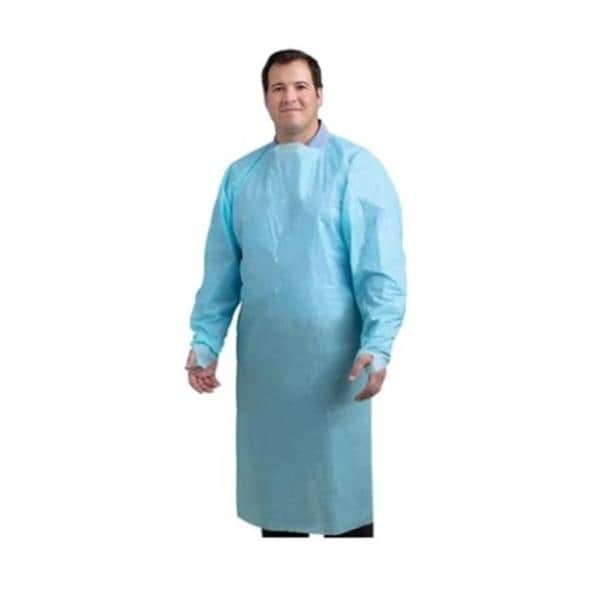 Maxi-Gard Isolation Gown 100% Polyethylene Regular Blue 15/Bx