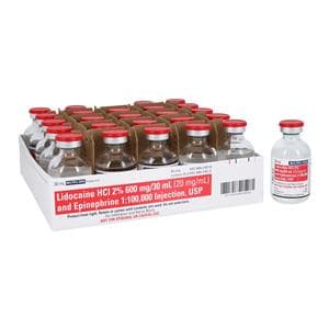 Lidocaine HCl Epinephrine Injection 2% 1:100,000 MDV 30mL 25/Package