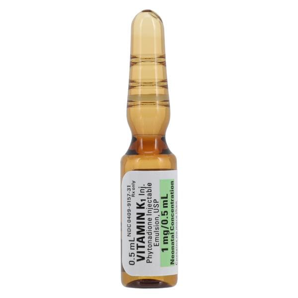 Vitamin K1 (Phytonadione) Injection 1mg/mL Ampule 0.5mL 25/Package