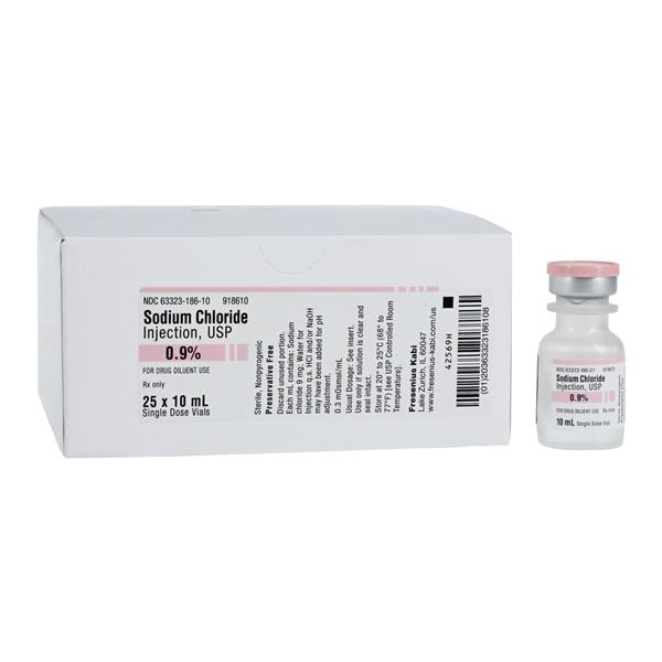 Sodium Chloride Injection 0.9% PF SDV 10mL 25/Package