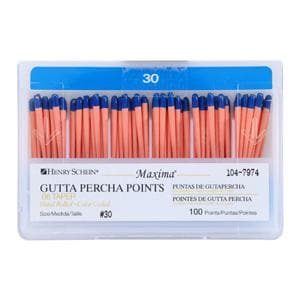 Maxima Hand Rolled Gutta Percha Points Size 30 Blue 100/Bx