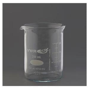 Graduated Beaker Glass Clear 250mL Ea