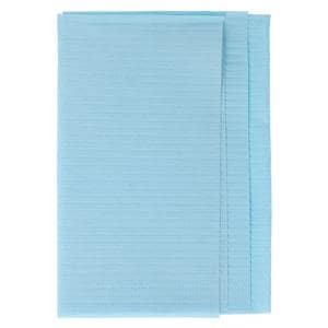 Econoback Patient Towel 2 Ply Tissue / Poly 13 in x 19 in Blue Disposable 500/Ca