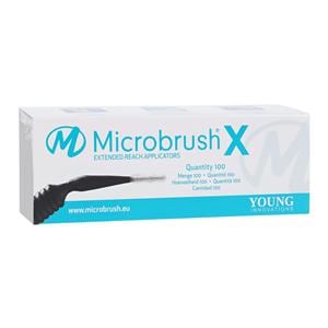 Microbrush X Extended Bendable Micro Applicator Super Fine Black 100/Bx