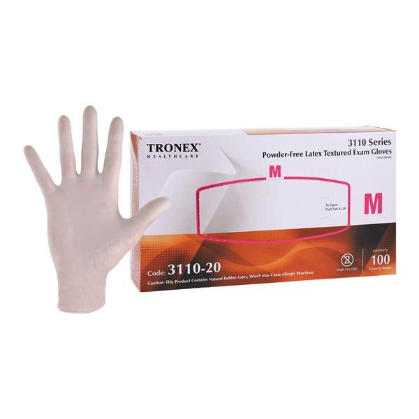 Latex Exam Gloves Medium Natural Non-Sterile 100/Bx