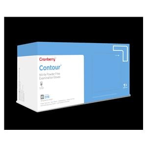 Contour Nitrile Exam Gloves Medium Standard Blue Non-Sterile