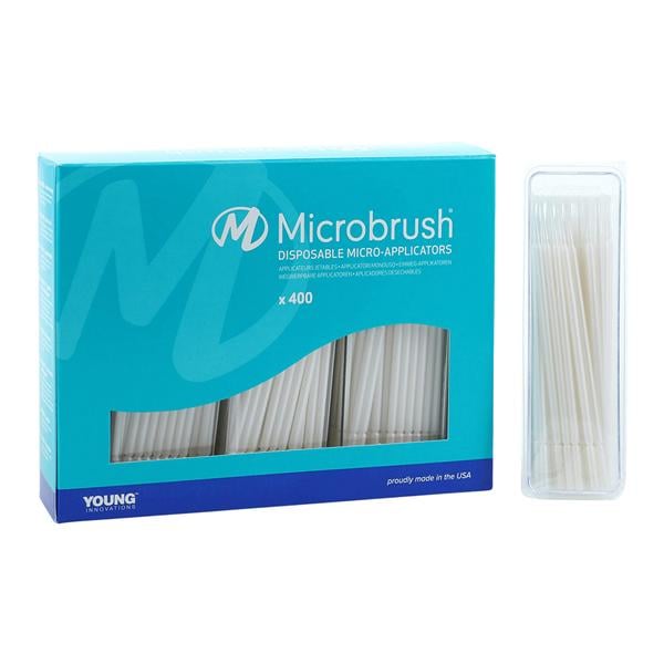 Microbrush Plus Bendable Micro Applicator Super Fine White 400/Pk