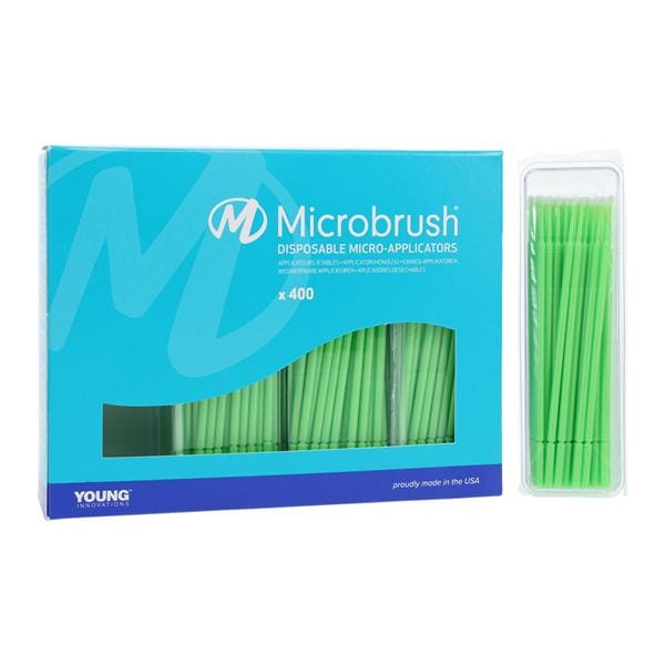 Microbrush Plus Bendable Micro Applicator Regular Green 400/Pk