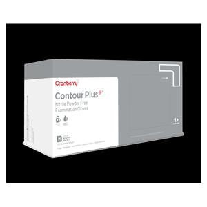 Contour Plus Nitrile Exam Gloves Small Standard White Non-Sterile