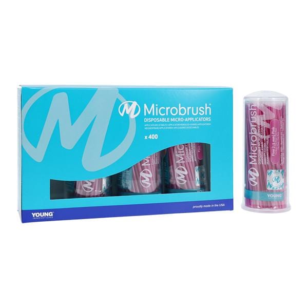 Microbrush Bendable Micro Applicator Fine Pink 400/Pk