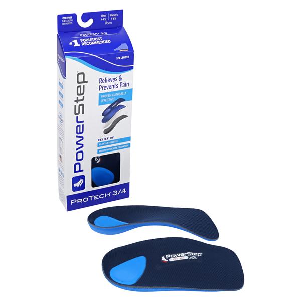 Powerstep ProTech Insole Black/Blue Small Men 4-4.5 / Women 6-6.5