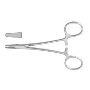 Meister-Hand Brown Needle Holder Fine serration 5-1/4" Stainless Steel Ea