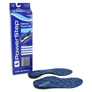 Powerstep Original Insole Black/Blue Full Length Men 8-8.5 / Women 10-10.5