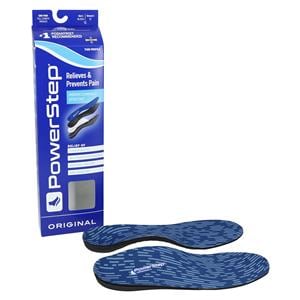 Powerstep Original Insole Black/Blue Full Length Men 10-10.5 / Women 12-12.5