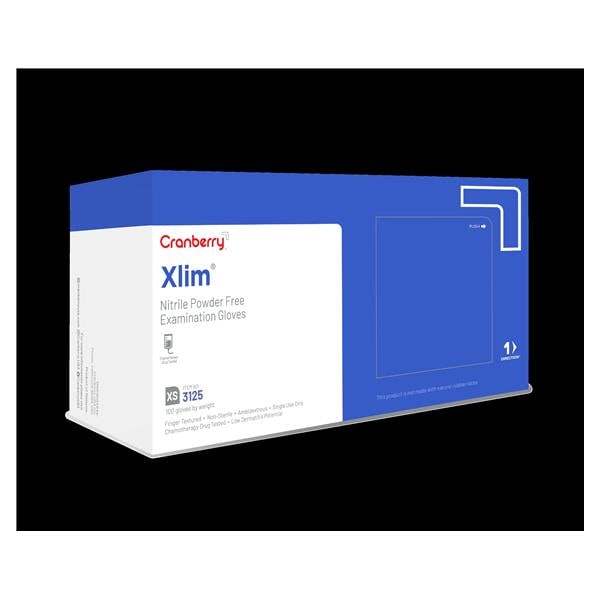 Xlim Nitrile Exam Gloves Medium Dark Blue Non-Sterile