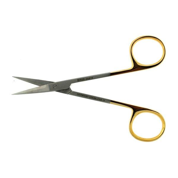 Iris Scissors Straight 4-1/2" Tungsten Carbide Non-Sterile Reusable Ea