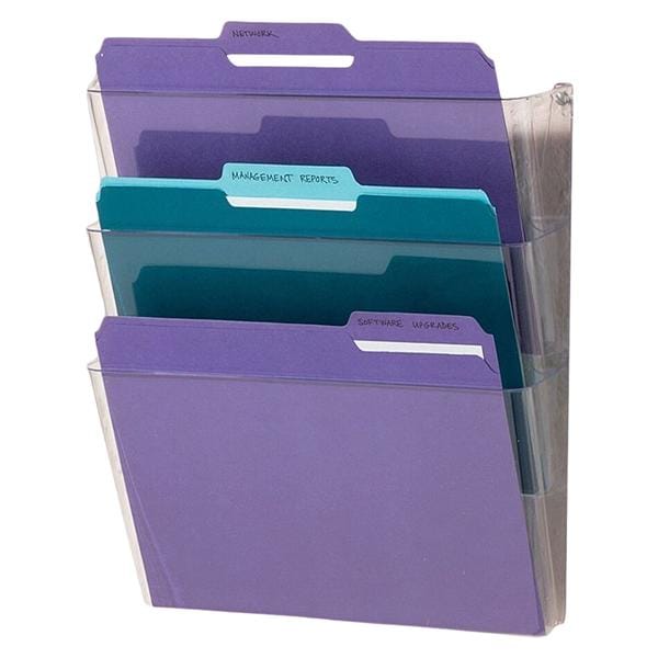 Single Wall Pockets Letter Size Clear 3/Pk