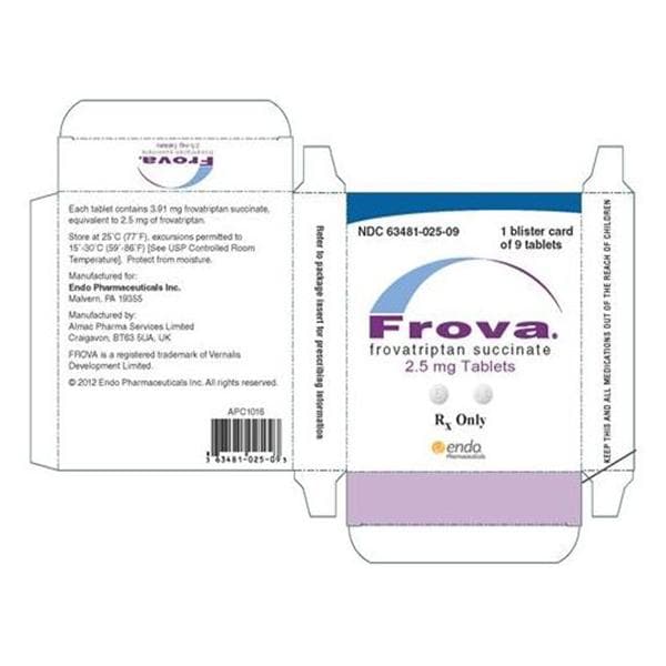Frova Tablets 2.5mg Blister Pack 9/Package