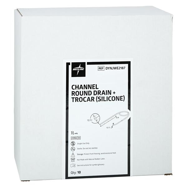 Silicone Wound Drain 10Fr Round Tip 4-Channel Full Fluted