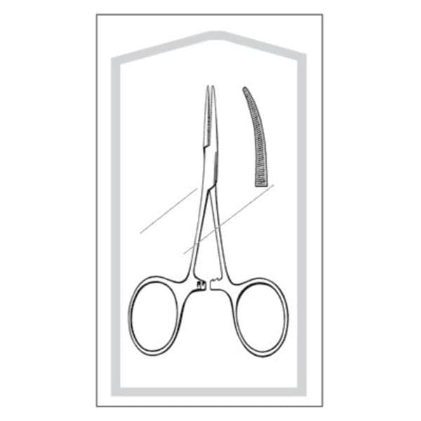 Econo Hartmann Mosquito Forcep Curved 3-1/2" 50/Bx