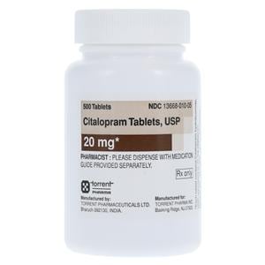 Citalopram Hydrobromide Tablets 20mg Bottle 500/Bottle Each