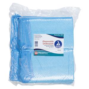 Incontinence Underpad Unisex 17x24" High Blue 300/Ca