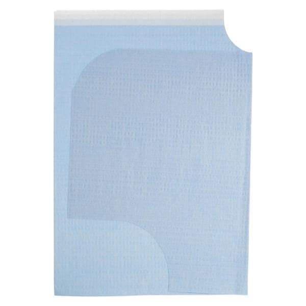 Everyday Endo Bib Tissue / Poly / Tissue 29 in x 21 in Blue Disposable 100/Ca