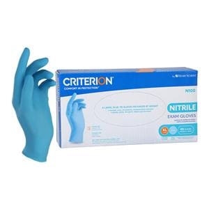 Criterion N100 Nitrile Exam Gloves X-Large Blue Non-Sterile 90/Bx