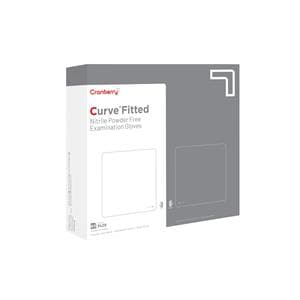 Curve Nitrile Exam Gloves Standard White Non-Sterile