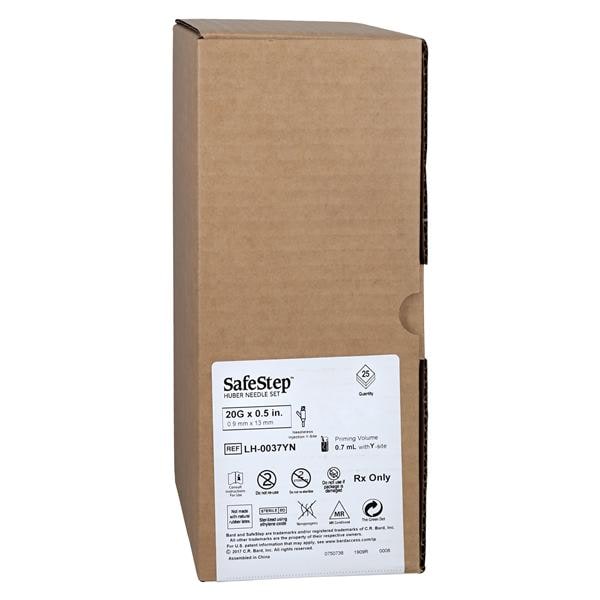 Safestep Infusion Set Non-Coring Huber Needle 20gx1/2" Y-Injection Site 25/Ca