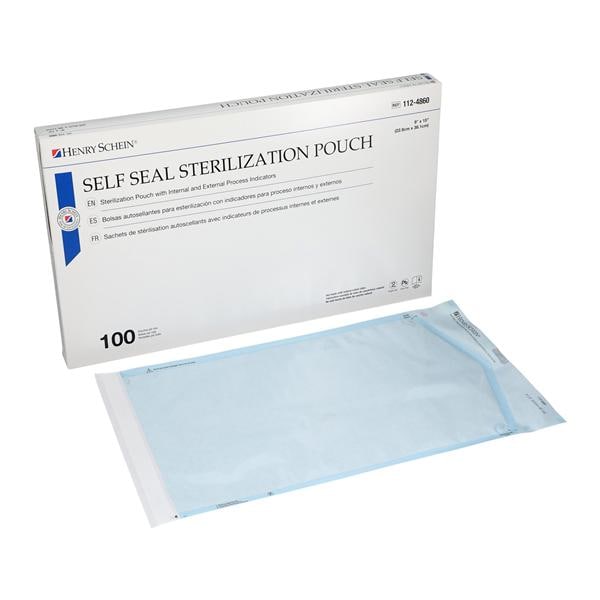 Sterilization Pouch Self Seal 9 in x 15 in 100/Bx