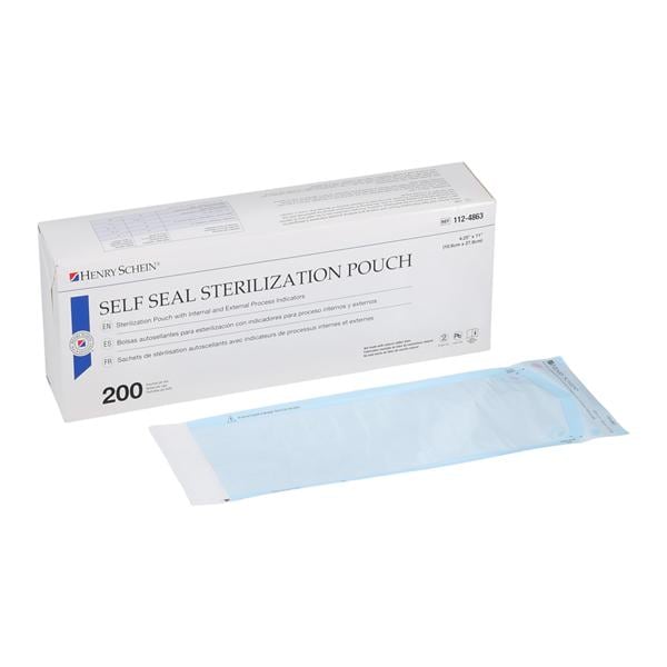 Sterilization Pouch Self Seal 4.25 in x 11 in 200/Bx
