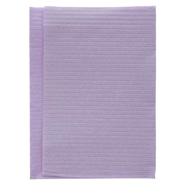 Essentials Patient Bib 1 Ply Tissue / Poly 13 in x 19 in Lav Disposable 800/Ca