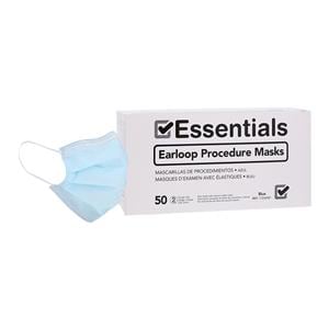 Essentials Procedure Mask ASTM Level 1 Blue Adult 50/Bx, 20 BX/CA