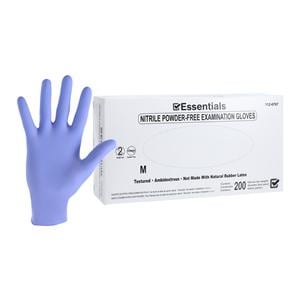 Essentials 200 Nitrile Exam Gloves Medium Periwinkle Non-Sterile 200/Bx