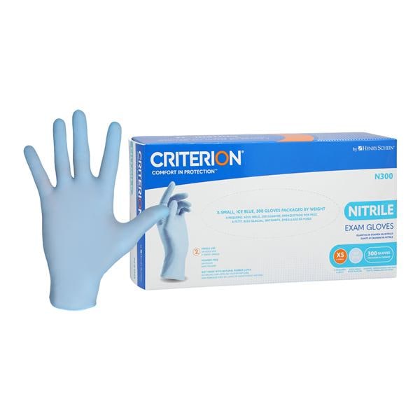 Criterion N300 Nitrile Exam Gloves X-Large Ice Blue Non-Sterile 250/Bx