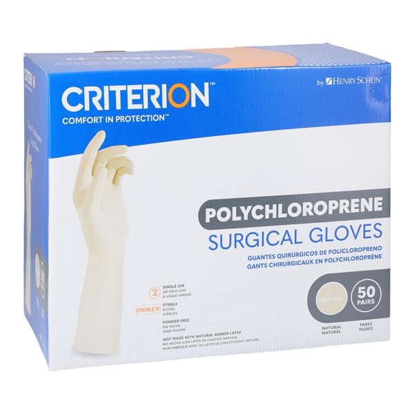 Criterion Polychloroprene Surgical Gloves 5.5 White 50Pr/Bx