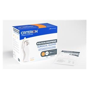 Criterion Polychloroprene Surgical Gloves 8.5 White 50Pr/Bx